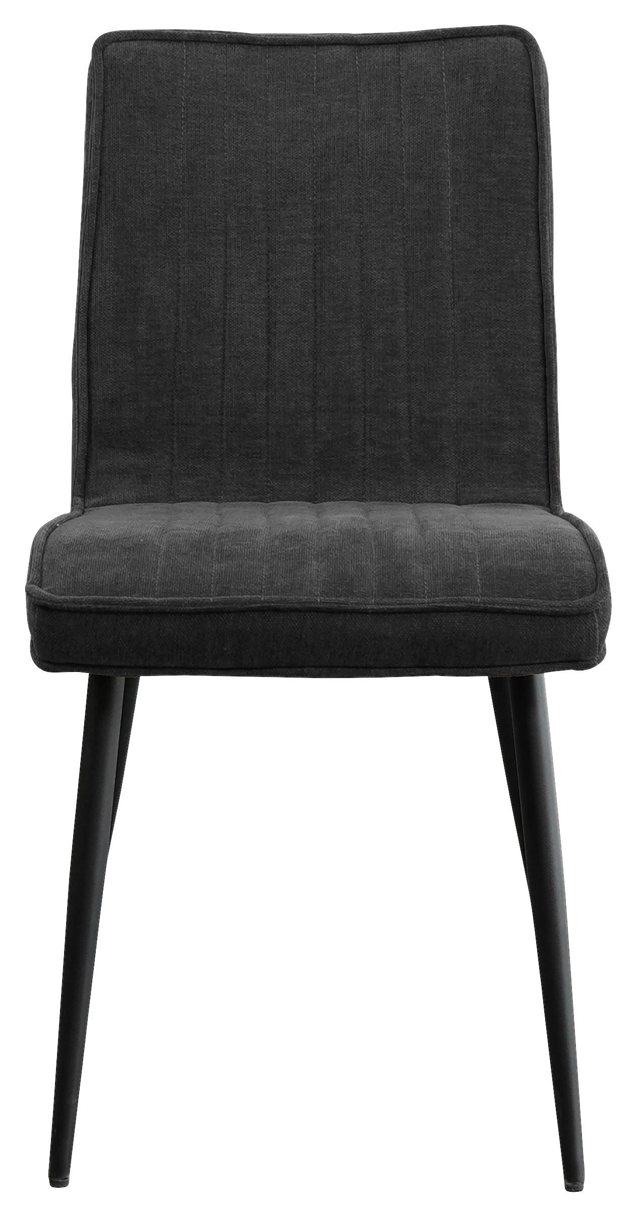 wohnli-moebel-suche-001125018902-1 Stuhl Lena in Schwarz Holz, Metall, Textil Mömax Möbel > Stühle > Esszimmerstühle > Holzstühle Grau