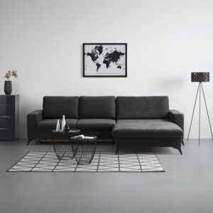 Ecksofa Sunny Schwarz Textil Mömax Möbel > Sofas & Couches > Wohnlandschaften > Ecksofas > XXL Ecksofas Schwarz