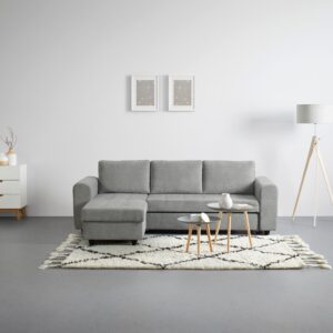 Wohnlandschaft River Grau Textil Based Möbel > Sofas & Couches > Wohnlandschaften > Ecksofas > XXL Ecksofas Grau