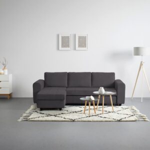Ecksofa River Anthrazit Textil Based Möbel > Sofas & Couches > Wohnlandschaften > Ecksofas > XXL Ecksofas Anthrazit
