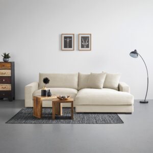 Wohnlandschaft Pedro Creme Textil Mömax Möbel > Sofas & Couches > Wohnlandschaften > Ecksofas > XXL Ecksofas Weiß