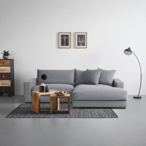Wohnlandschaft Pedro in Grau Textil Mömax Möbel > Sofas & Couches > Wohnlandschaften > Ecksofas > XXL Ecksofas Grau
