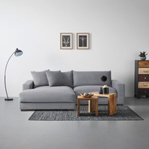 Wohnlandschaft Pedro in Grau Textil Mömax Möbel > Sofas & Couches > Wohnlandschaften > Ecksofas > XXL Ecksofas Grau