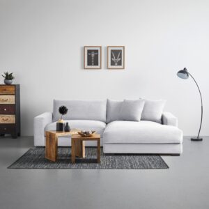 Wohnlandschaft Pedro in Hellgrau Textil Mömax Möbel > Sofas & Couches > Wohnlandschaften > Ecksofas > XXL Ecksofas Grau