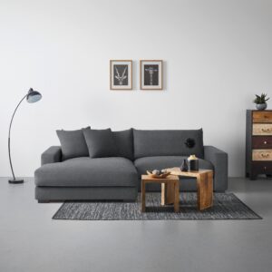 Ecksofa Pedro Grau Textil Based Möbel > Sofas & Couches > Wohnlandschaften > Ecksofas > XXL Ecksofas Grau
