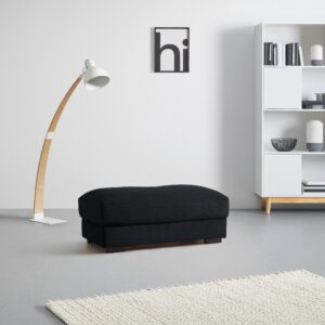 Hocker Pedro Schwarz Textil Based Wohnzimmermöbel Schwarz