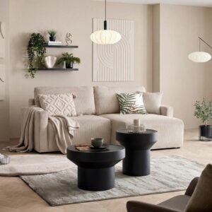 Ecksofa Dave Creme Textil Based Möbel > Sofas & Couches > Wohnlandschaften > Ecksofas > Eckschlafsofas Weiß