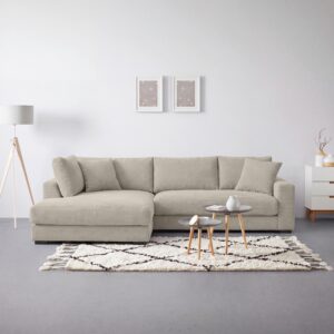 Ecksofa Pedro Taupe Textil Mömax Möbel > Sofas & Couches > Wohnlandschaften > Ecksofas > XXL Ecksofas Taupe