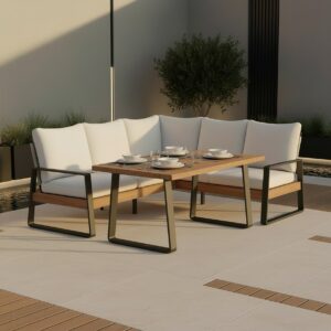 wohnli-moebel-suche-001197000402 Wohnli Möbelsuche - Dining-Loungeset Alexa Holz Outdoorstoff/Metall