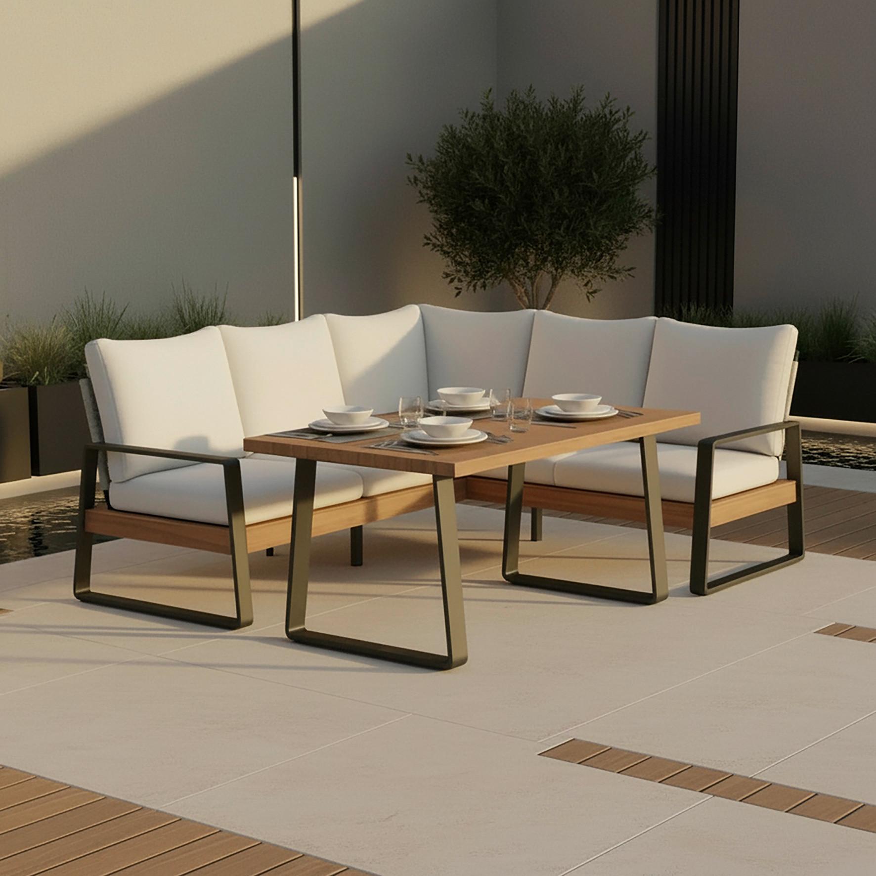 wohnli-moebel-suche-001197000402 Wohnli Möbelsuche - Dining-Loungeset Alexa Holz Outdoorstoff/Metall
