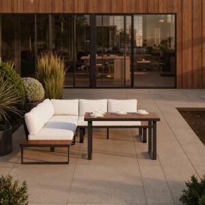 wohnli-moebel-suche-001197001201 Wohnli Möbelsuche - Dining-Loungeset Gianna Holz Outdoorstoff/Metall +Abdeckung