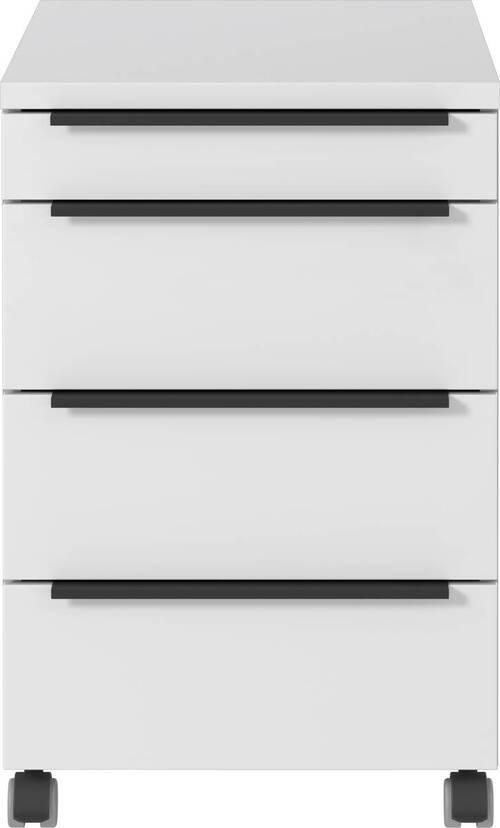 Rollcontainer Ribera Grau Metall Premium Living Möbel > Schränke > Büroschrank > Rollcontainer Grau