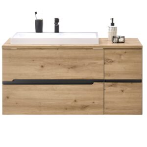 wohnli-moebel-suche-001279022606 Wohnli Möbelsuche - Waschbeckenunterschrank Memphis Grau/Eiche Artisan