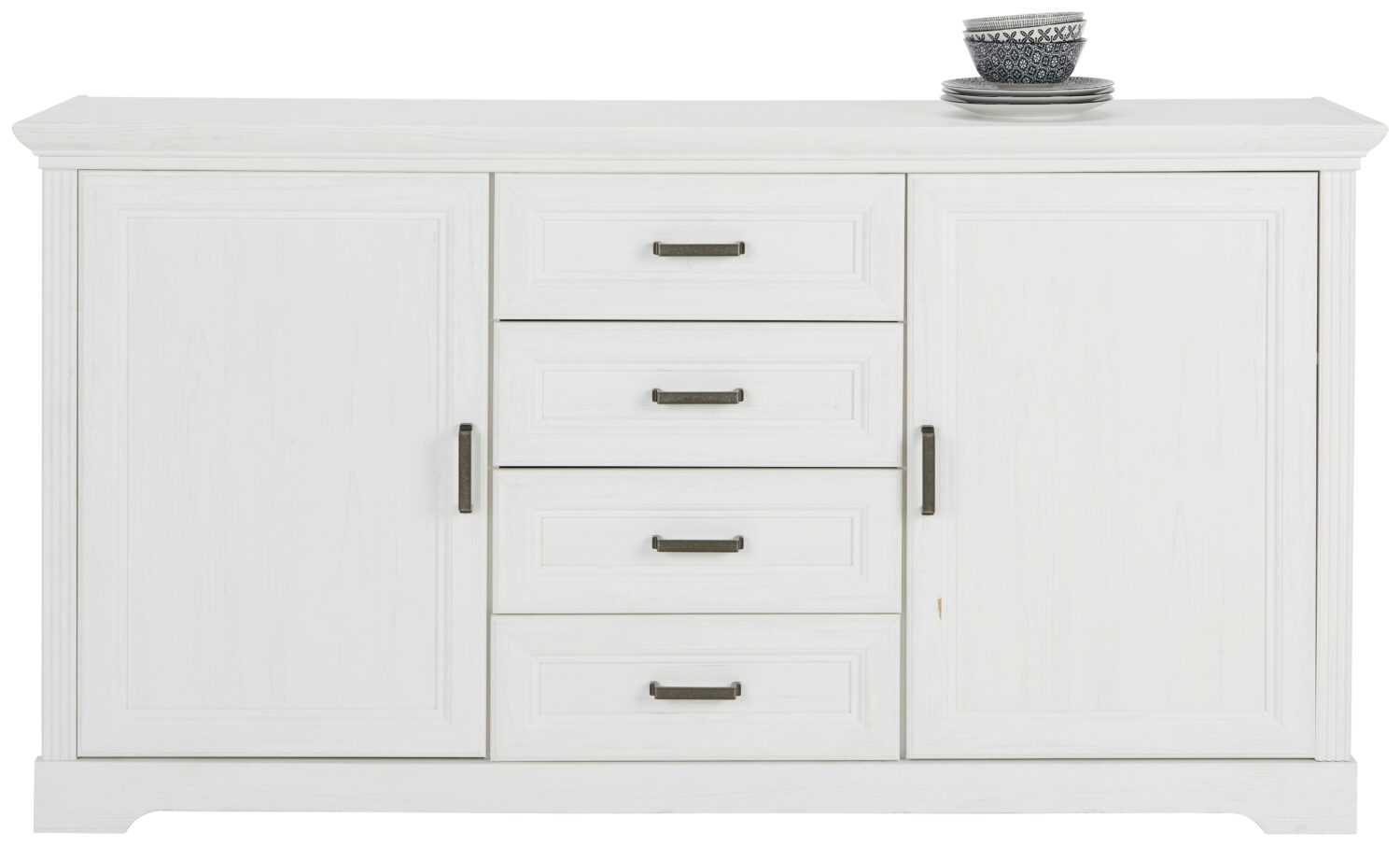 Kommode in Weiß Metall Zandiara Möbel > Kommoden & Schubladenschränke > Kommoden Weiß