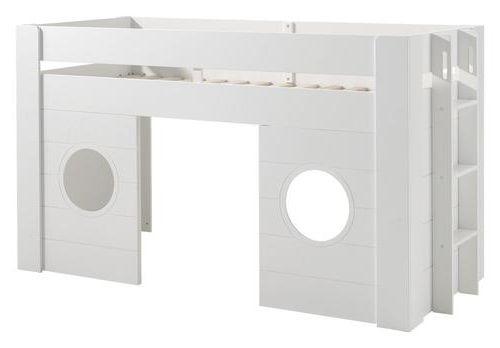 Hochbett Freya B: 90 cm Weiß mit Leiter Holzwerkstoff MID.YOU Möbel > Betten > Hoch- und Etagenbetten > Hochbetten Weiß