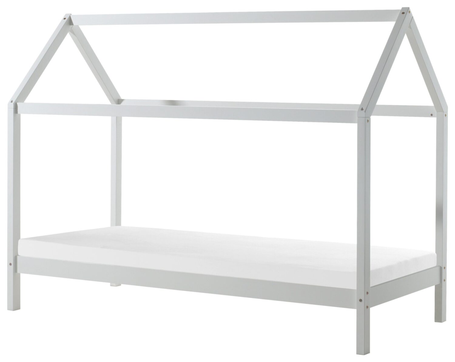 Hausbett Dallas 90x200 cm Kiefer Weiß Echtholz Holz MID.YOU Möbel > Betten Weiß