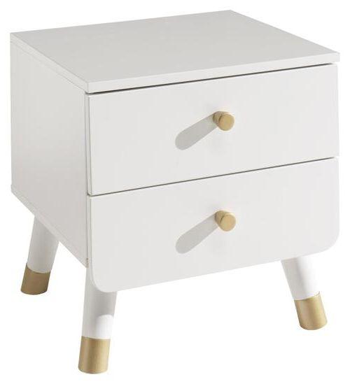 Wohnli Möbelsuche - Kindernachtkästchen Weiß H: 45
