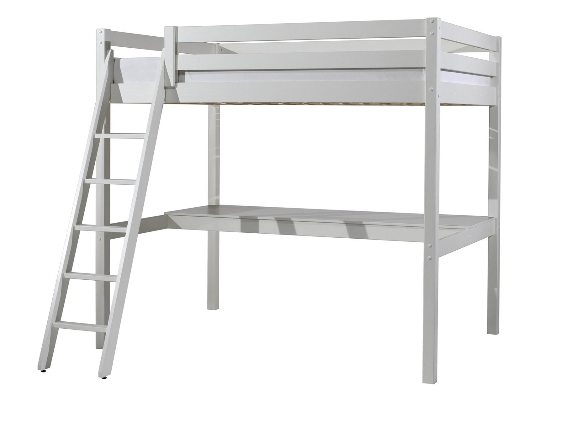 Hochbett Pino Weiß Holz Vipack Möbel > Betten > Hoch- und Etagenbetten > Hochbetten Weiß