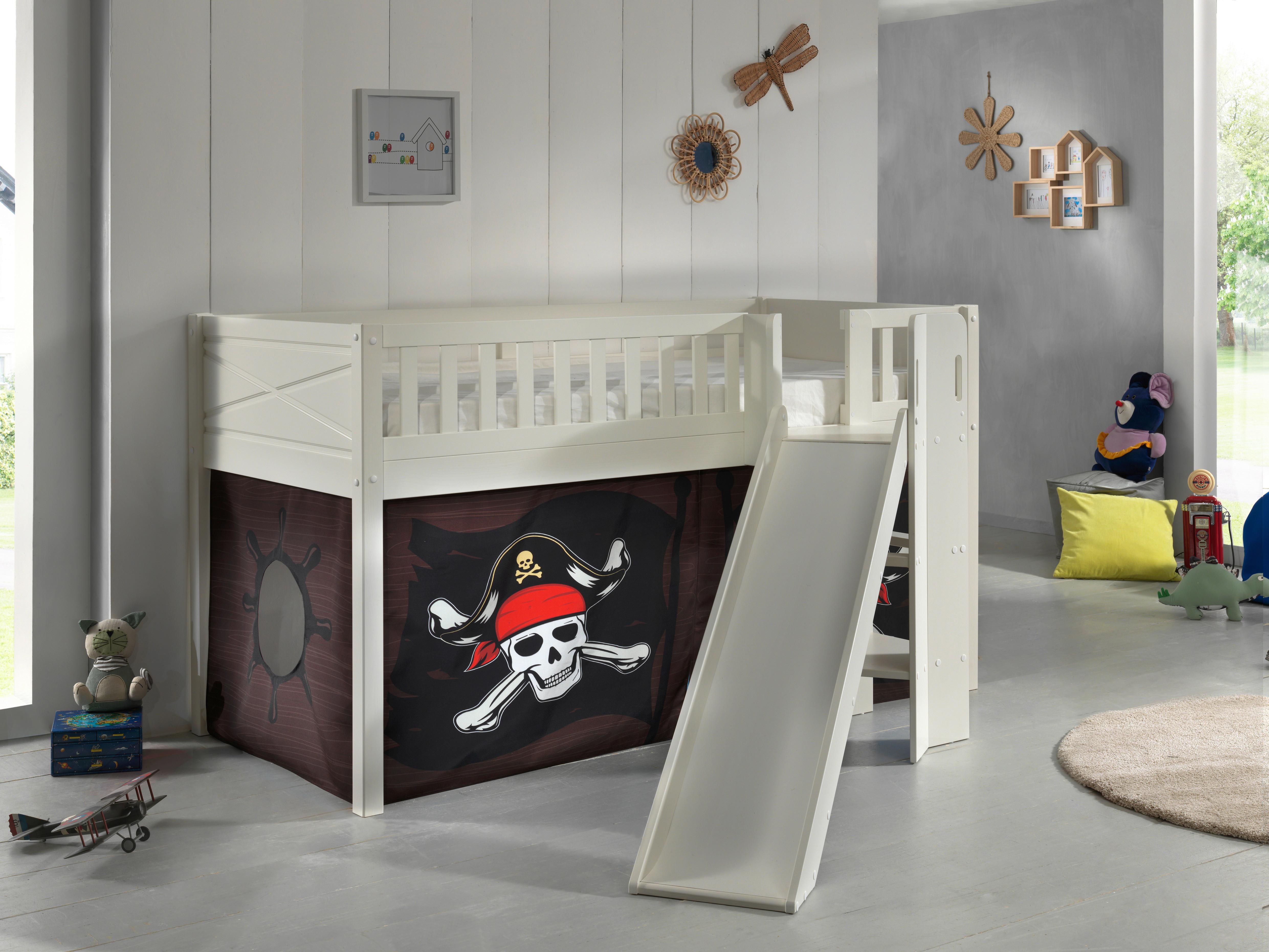 wohnli-moebel-suche-001315007104 Wohnli Möbelsuche - Spielbett Scott Caribian Pirate ca. 90x200 Kiefer Weiß