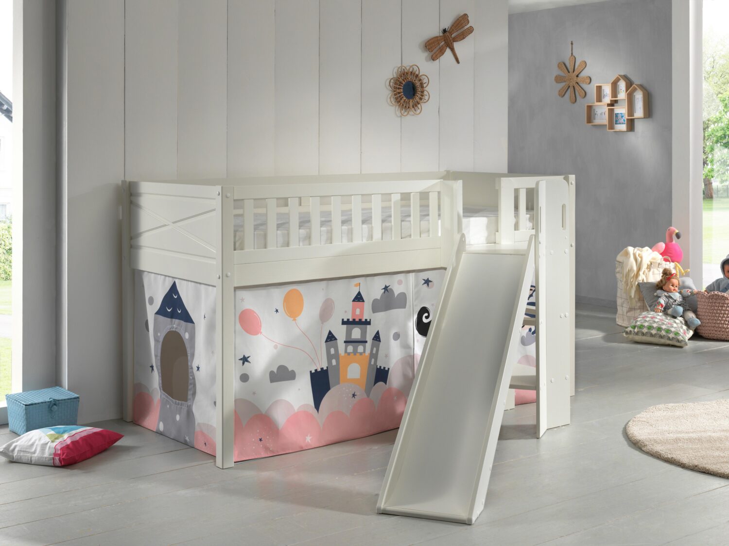 Wohnli Möbelsuche - Spielbett Scott Princess ca. 90x200 cm Kiefer Weiß