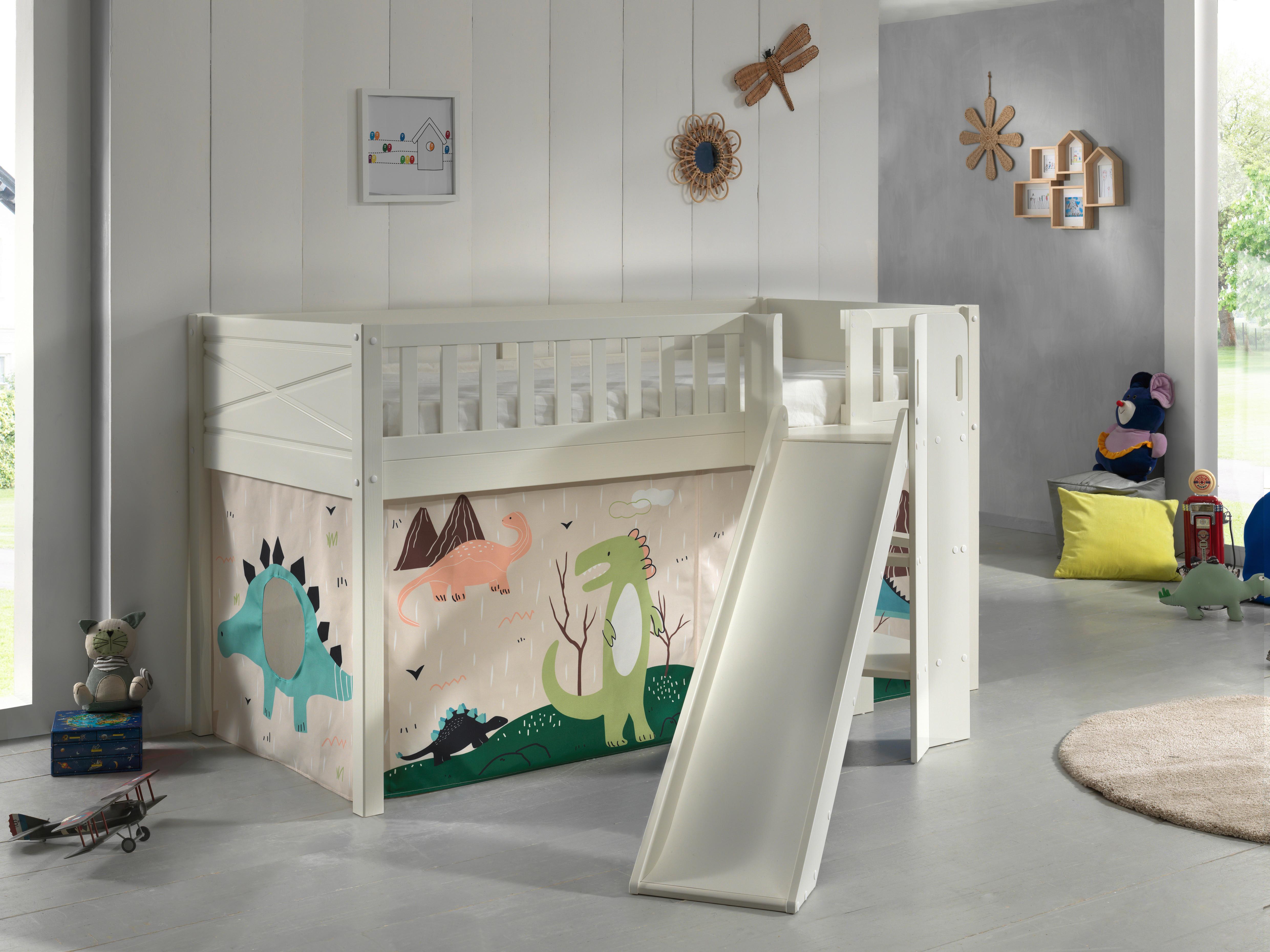 wohnli-moebel-suche-001315007109 Wohnli Möbelsuche - Spielbett Scott Dino ca. 90x200 cm Kiefer Weiß