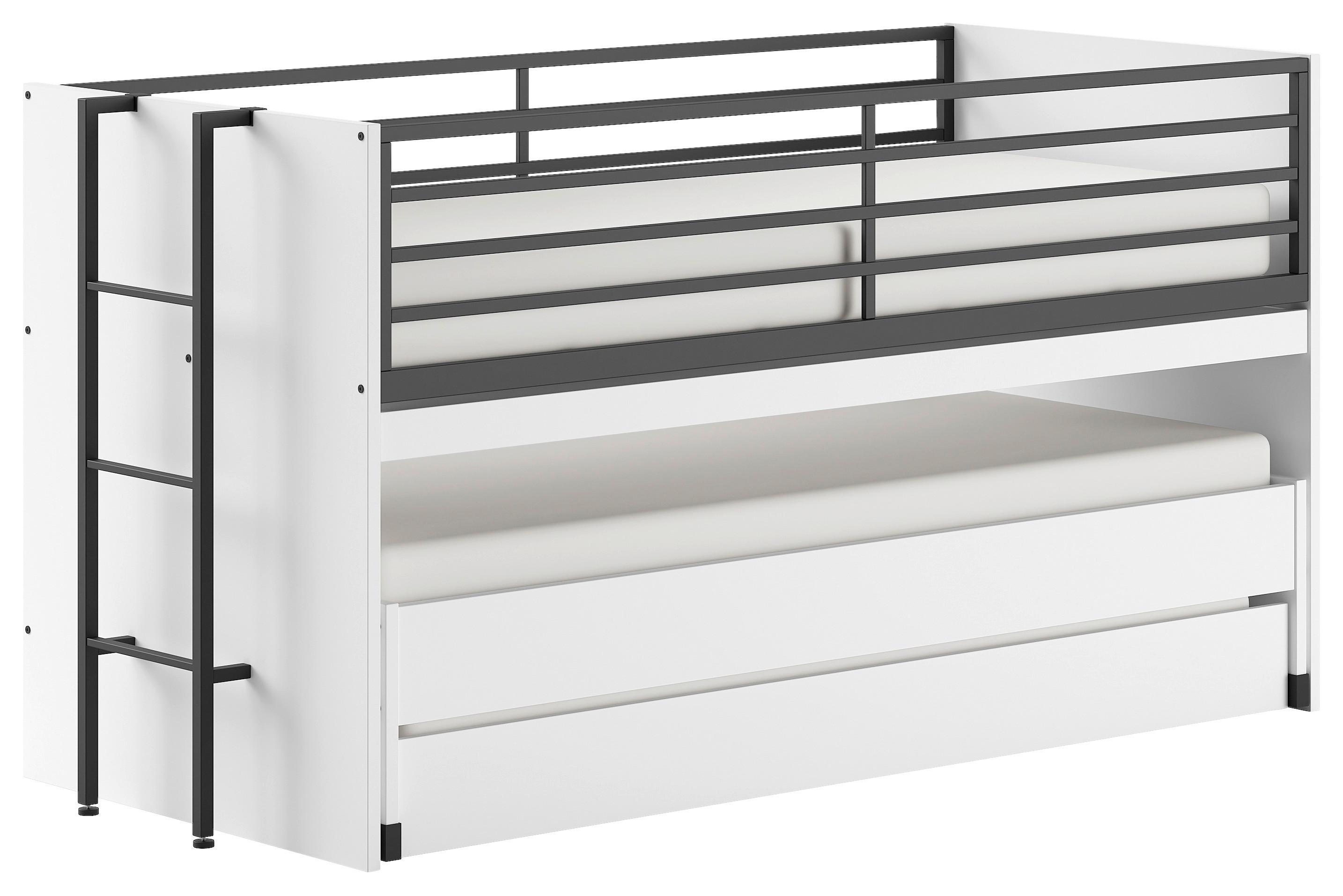 Hochbett Sam Weiß ca. 90x200 cm Holzwerkstoff Vipack Möbel > Betten > Hoch- und Etagenbetten > Hochbetten Weiß