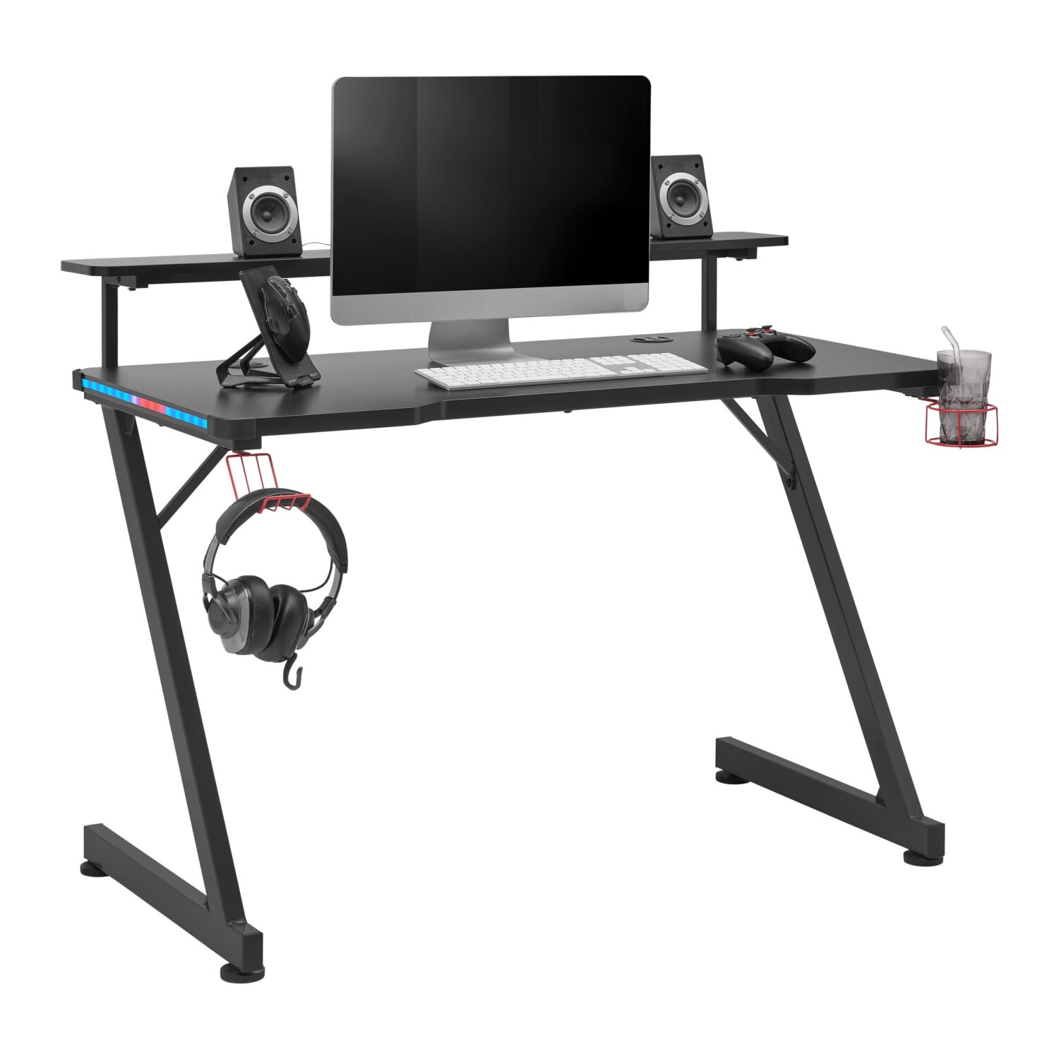 Wohnli Möbelsuche - Gamingtisch Racer II Rot/Schwarz