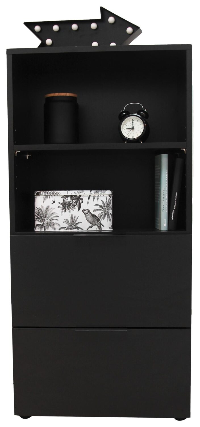 Kommode in Schwarz Holzwerkstoff Mömax Möbel > Kommoden & Schubladenschränke > Kommoden Schwarz