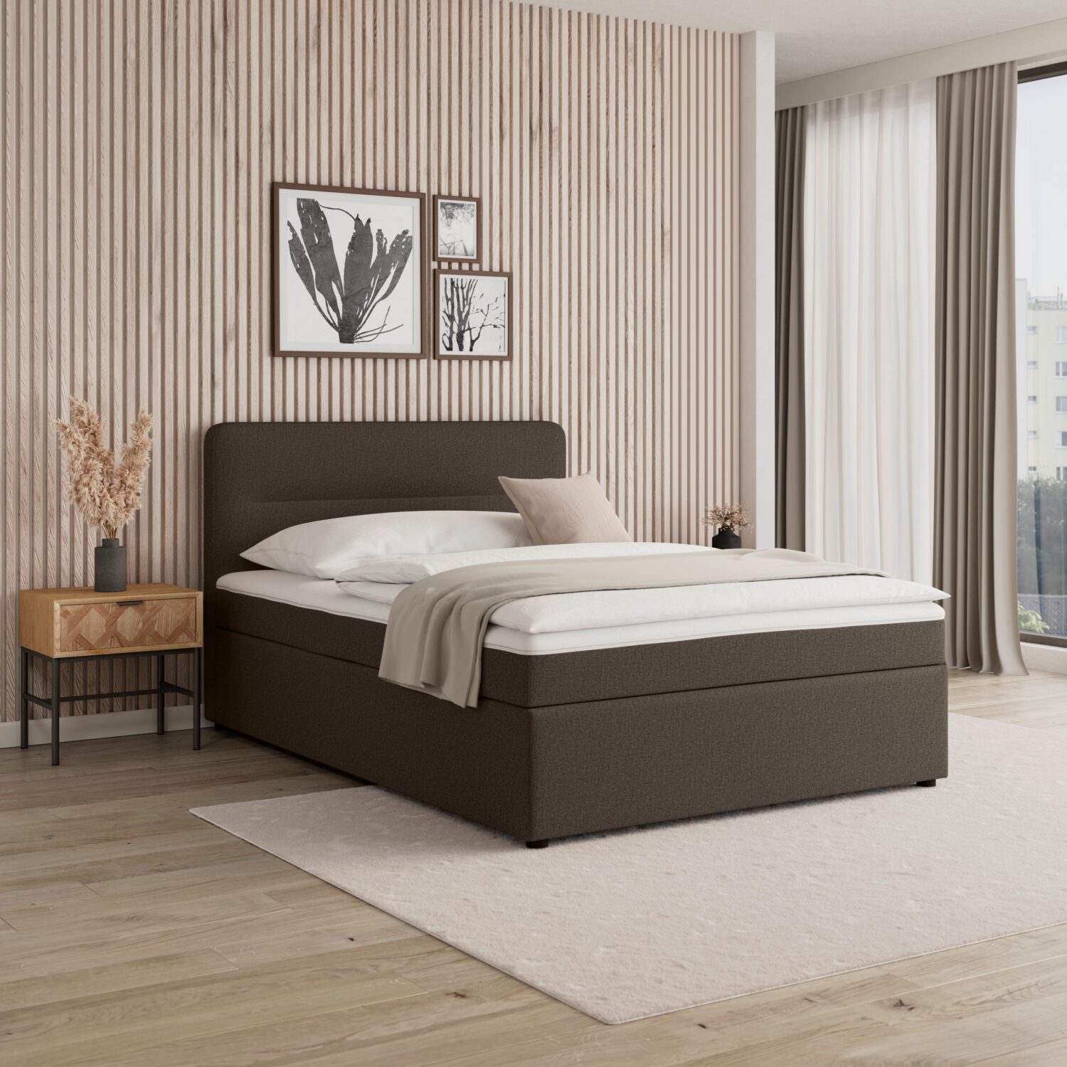 Wohnli Möbelsuche - Boxbett Marco ca. 160x200 cm Braun