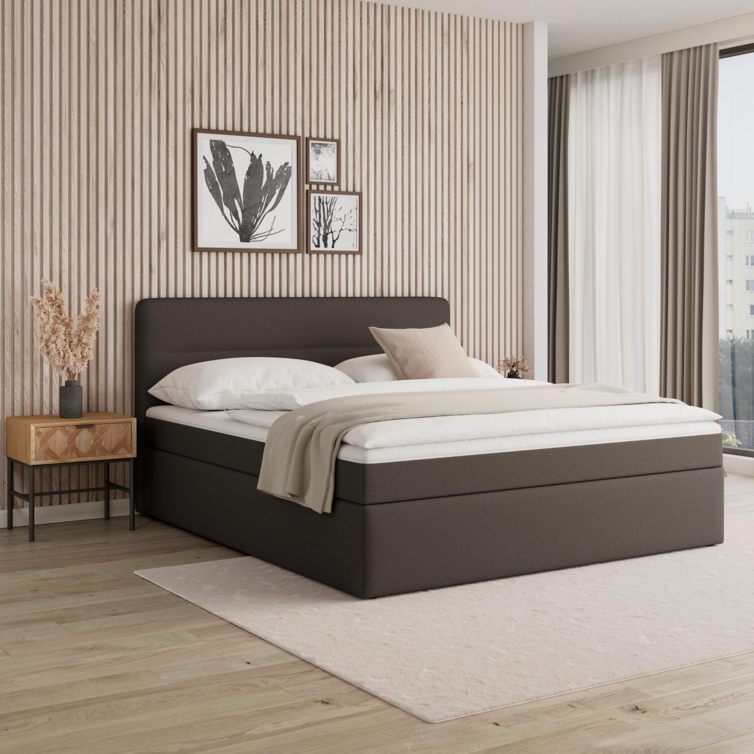 Wohnli Möbelsuche - Boxbett Marco ca. 180x200 cm Braun