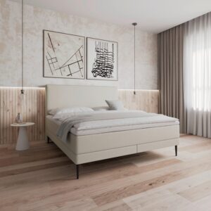 Wohnli Möbelsuche - Boxbett Nevada ca. 160x200 cm Beige mit Topper
