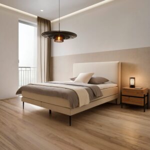 Wohnli Möbelsuche - Boxbett Nevada ca. 180x200 cm Beige mit Topper