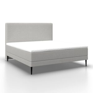 wohnli-moebel-suche-001408008004-1 Boxbett Nevada Hellgrau ca. 180x200 cm mit Topper Holz, Textil Bessagi Home Möbel > Betten > Boxspringbetten Grau