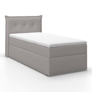 Boxbett Polo ca. 90x200 cm Grau mit Topper Holz, Textil Bessagi Home Möbel > Betten Grau