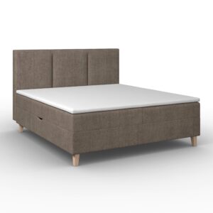 wohnli-moebel-suche-001408009301-1 Boxbett Monza Braun ca. 180x200 cm mit Topper Holz, Textil Bessagi Home Möbel > Betten > Boxspringbetten Braun