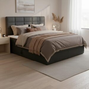 wohnli-moebel-suche-001408010103 Wohnli Möbelsuche - Boxspringbett Aria Dunkelgrau ca. 180x200 cm mit Topper