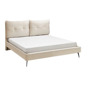 Polsterbett Malea ca. 180x200 cm Beige Holz, Metall, Textil Bessagi Home Möbel > Betten > Doppelbetten Beige