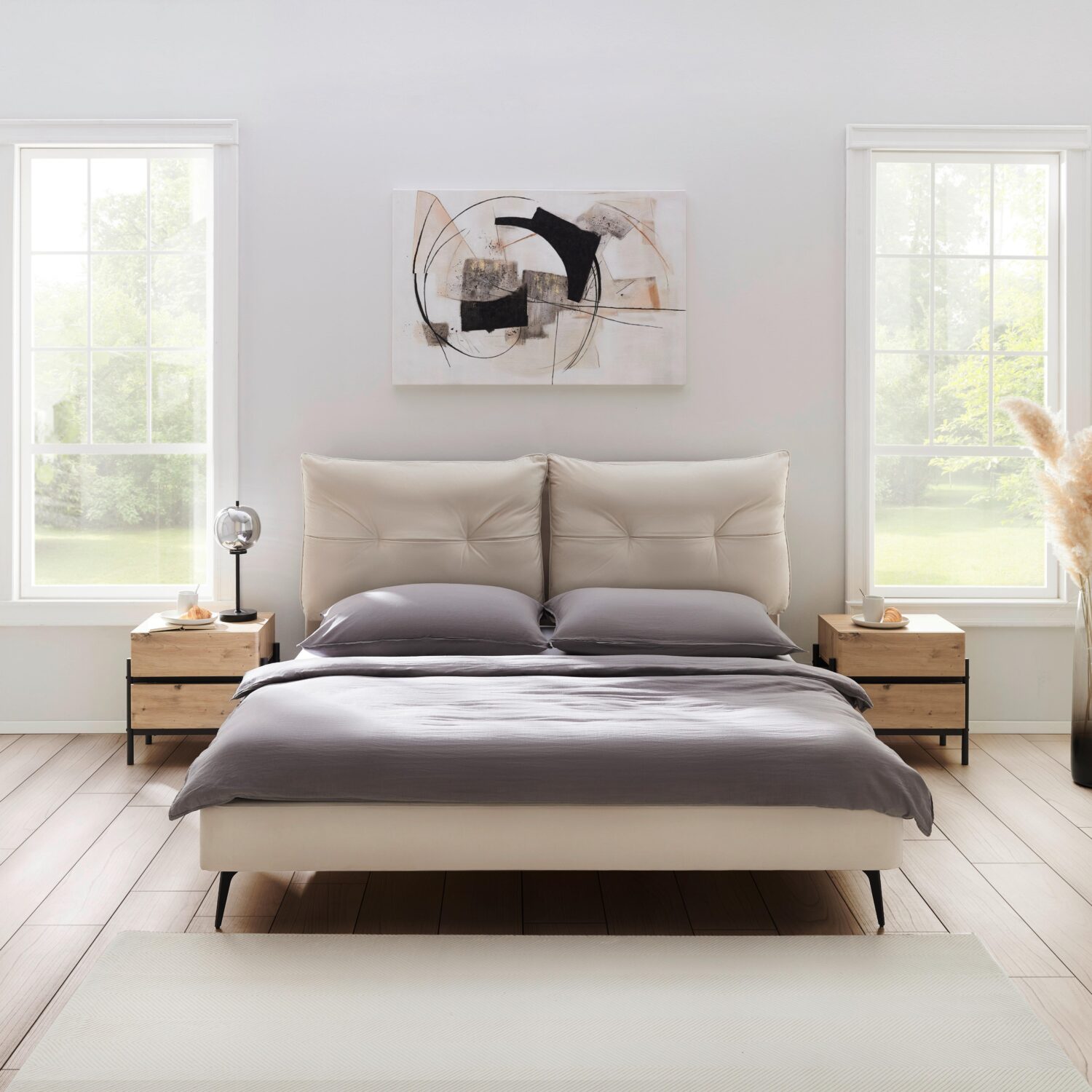 Wohnli Möbelsuche - Polsterbett Malea ca. 180x200 cm Beige