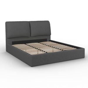 wohnli-moebel-suche-001438001402-1 Polsterbett Perla Dunkelgrau ca. 180x200 cm Holz, Textil Bessagi Home Möbel > Betten > Doppelbetten Grau