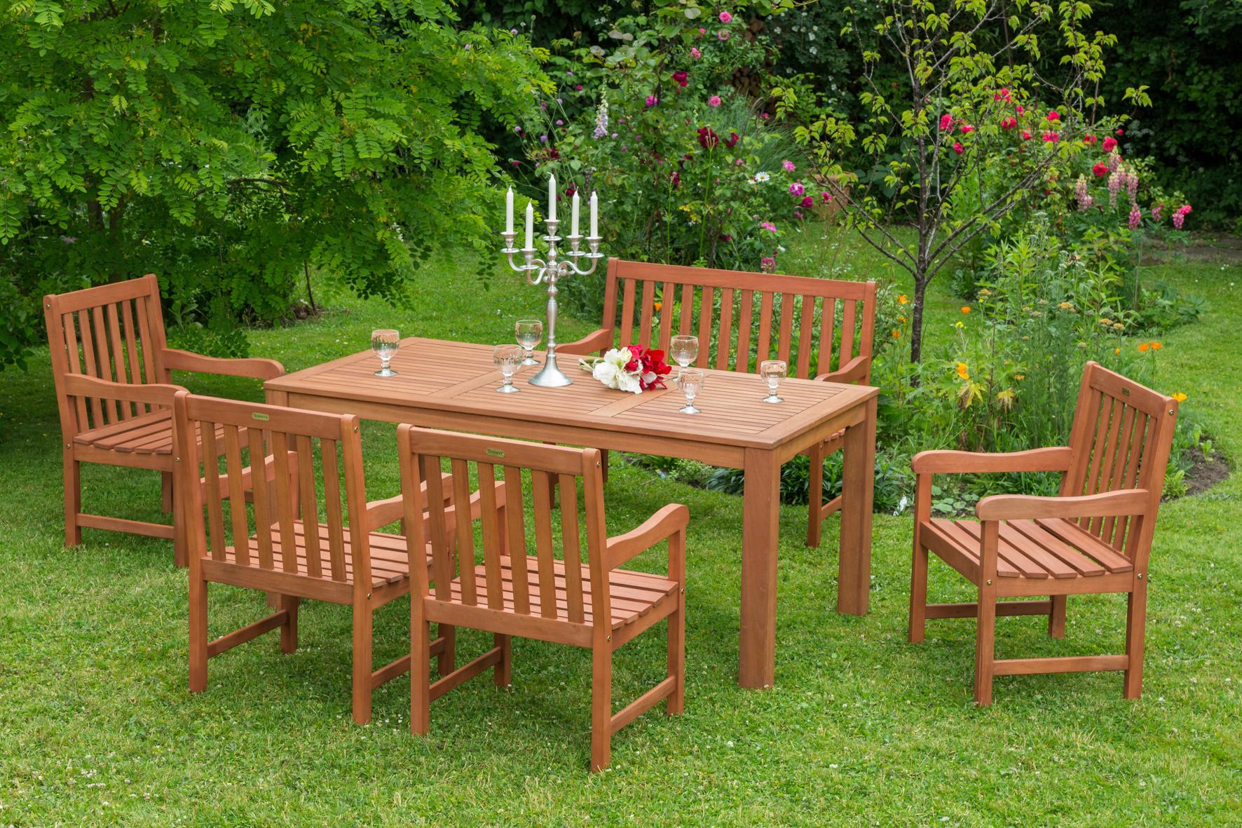 wohnli-moebel-suche-001442000302-1 Gartenbank Santos aus Eukalyptus Natur Holz Gardenson Garten & Outdoor > Gartenmöbel > Gartenbänke Braun