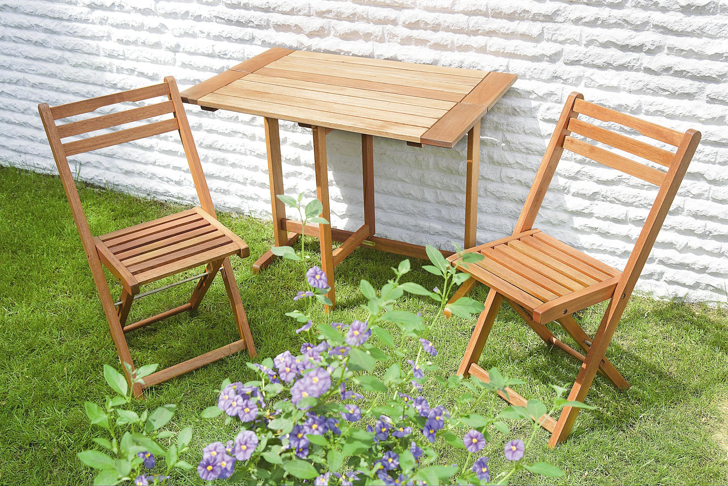 Gartenstuhl 2er-Set Porto aus Eukalyptus Natur Holz Gardenson Garten & Outdoor > Gartenmöbel > Gartenstühle Braun