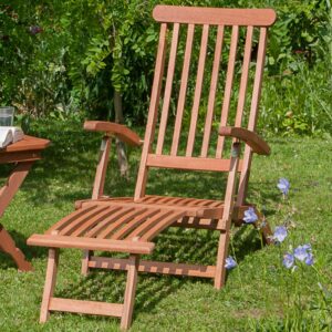 wohnli-moebel-suche-001442000601-1 Garten-Relaxliege Deckchair aus Eukalyptus Natur Holz Gardenson Garten & Outdoor > Gartenmöbel > Gartenliegen Braun