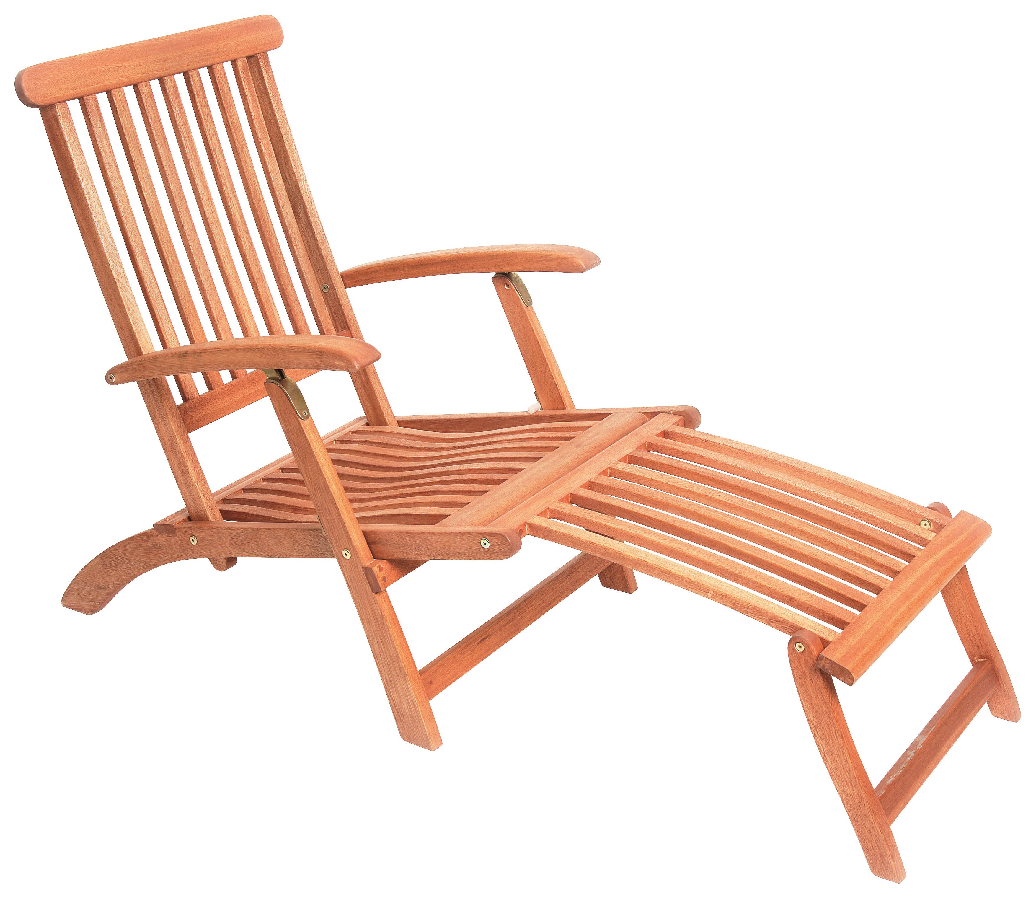 Wohnli Möbelsuche - Garten-Relaxliege Deckchair aus Eukalyptus Natur