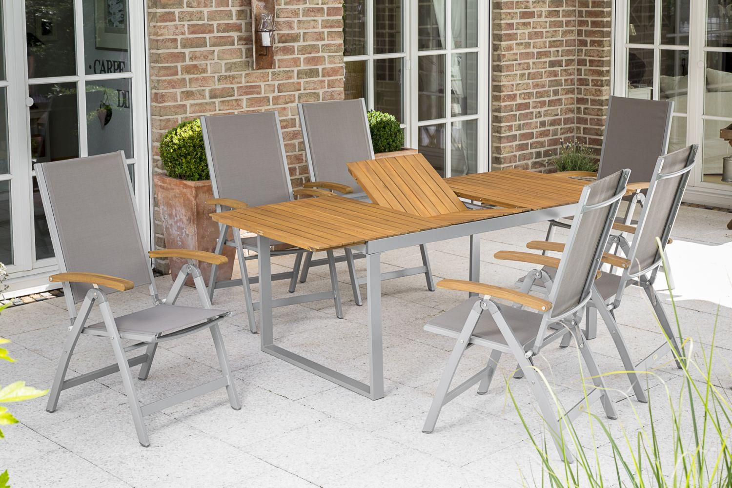 Wohnli Möbelsuche - Gartensessel Naxos Holz/Metall/Textil klappbar