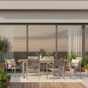 Wohnli Möbelsuche - Gartenmöbel Set 7-tlg. Naxos aus Akazienholz