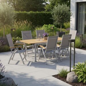 wohnli-moebel-suche-001442002115 Wohnli Möbelsuche - Gartentischgruppe Naxos 7-tlg. ausziehbar