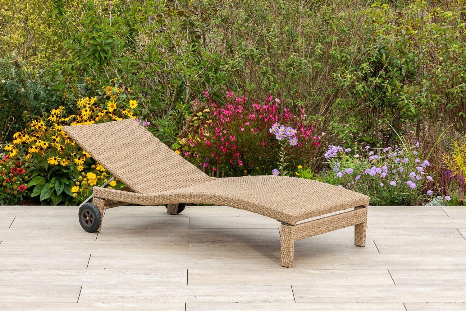 Gartenliege Andalusia Metall/Kunststoff mit Auflage Metall, Kunststoff Gardenson Garten & Outdoor > Gartenmöbel > Gartenliegen Braun