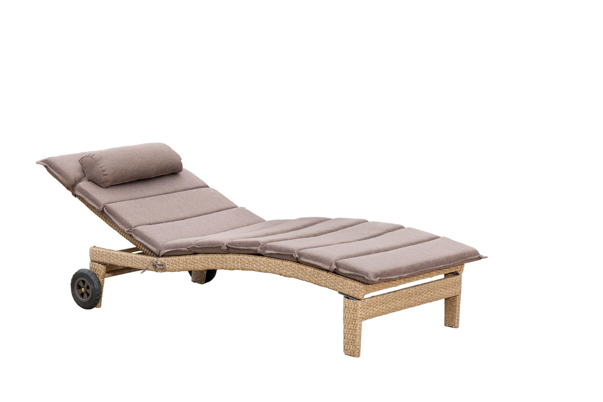 wohnli-moebel-suche-001442002805 Wohnli Möbelsuche - Gartenliege Andalusia Metall/Kunststoff mit Auflage