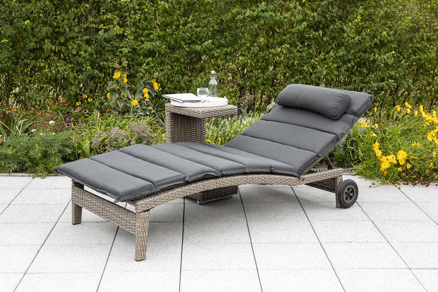 Gartenbeistelltisch Andalusia ca. 33x64x42 cm Grau Metall, Kunststoff Gardenson Möbel > Tische > Beistelltische > Beistelltische Metall Grau