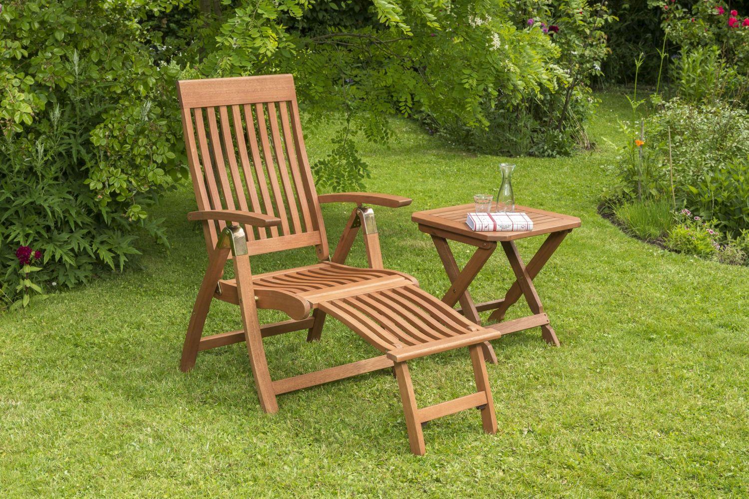 Wohnli Möbelsuche - Gartensessel-Set klappbar Comodoro Naturfarben